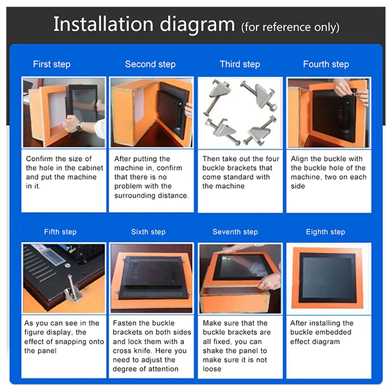 17/19/21.5 Inch Resistive Touchscreen Embedded Panel PC i7-6500U 4GB RAM 128GB SSD 12 "15" CNC Machine Tool Terminal Computer