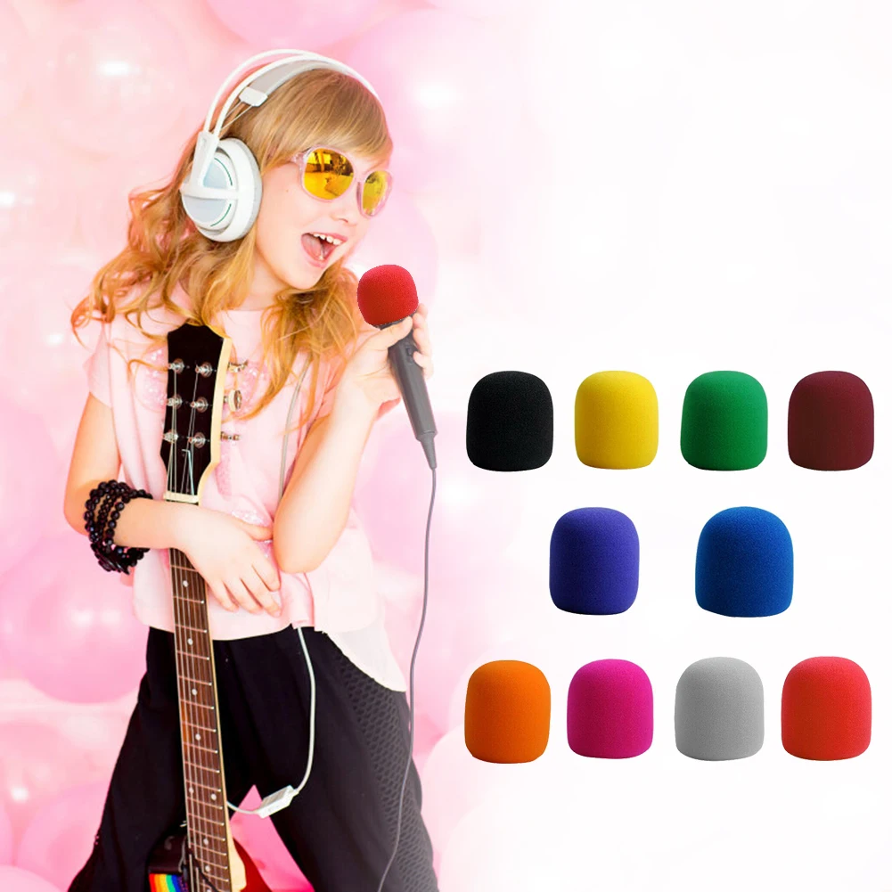 10x Mic Foam Microphone Sponge Covers Professional Studio Windscreen Shield Handheld Microphone DJ Windproof Mic Sleeve