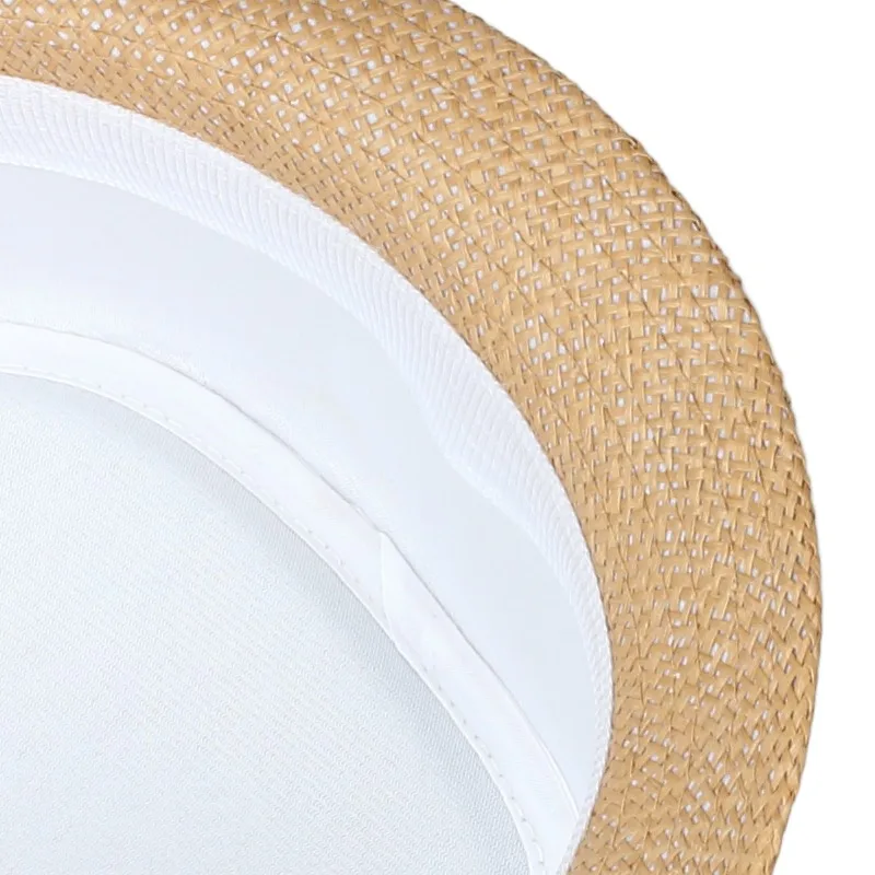 Fashion Trendy Summer Casual Beach Sun Panama Jazz Cowboy Unisex Color Custom Design Straw Hat For Women Men image 5