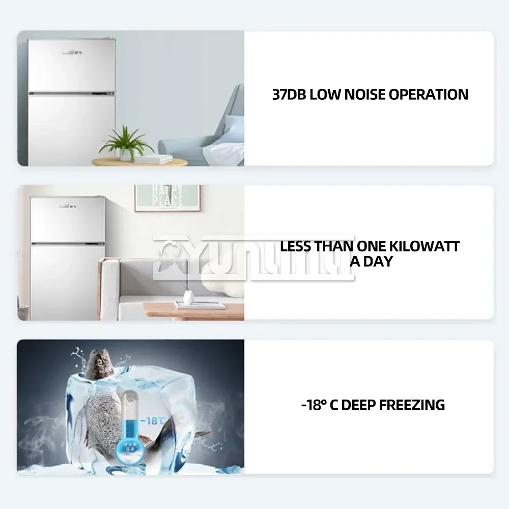 Double-door Cold Storage & Freezing Refrigerator, Householdre Small Frigerator,Beverage Fridge & Cooler