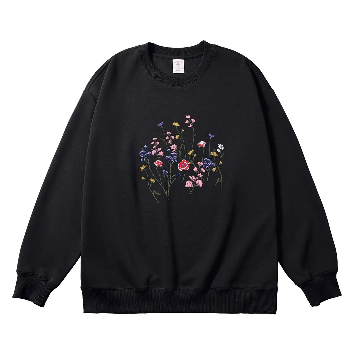Oversized Women's Pullover Color Flowers Graphic Woman Tops Female Sweatshirt Round Neck Long Sleeve Autumn Winter Clothes