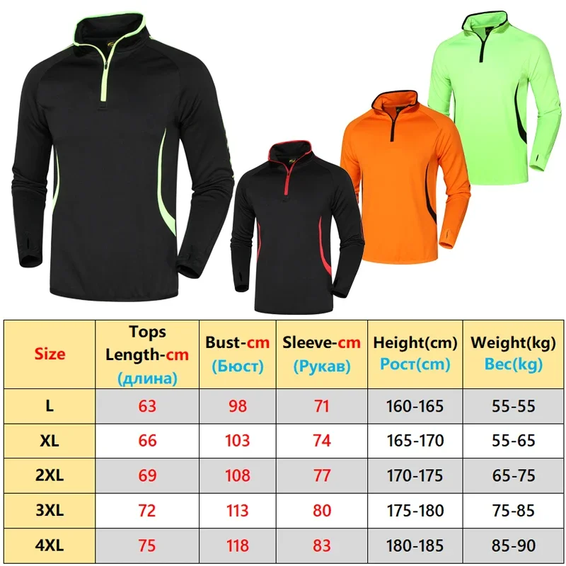 Breathable Trainning Long Sleeve Nylon Pullover Zip Up Hiking Sports Workout Tshirts Running Quick Dry Tennis Golf Jackets - Image 2
