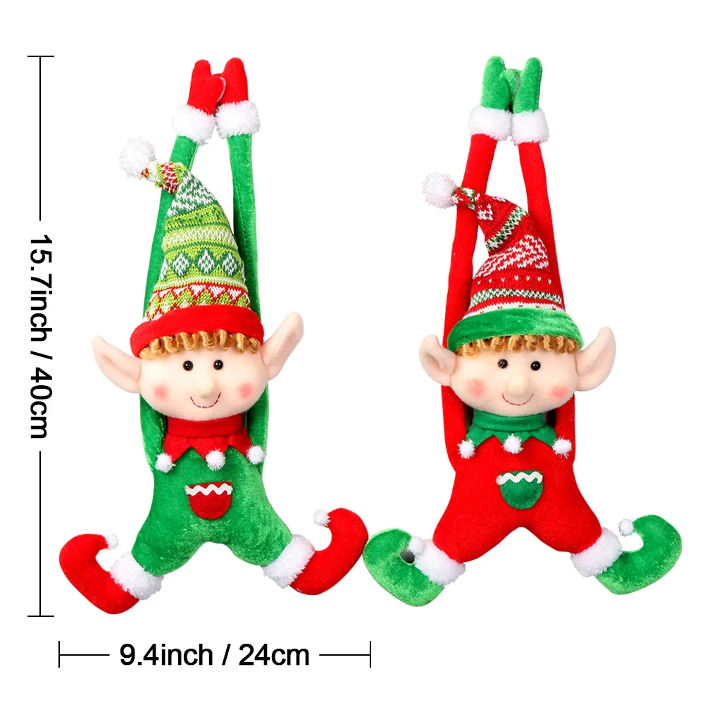 OurWarm Christmas Elf Doll Plush Decoration Christmas Tree Hanging Ornament Home Decor for Xmas New Year Kids Toys Gifts 2023