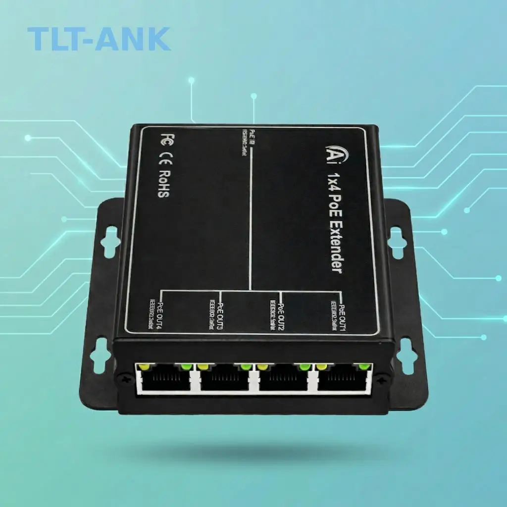 

Высококачественный PoE-удлинитель на 1-4 порта, 30 Вт, стандарт 10/100M, передача на 100 метров для IP-камер и сетевого оборудования