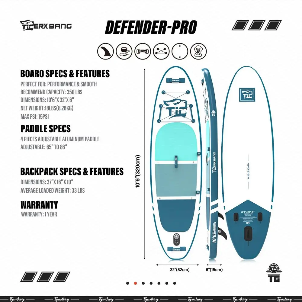 

Paddle Board with Premium SUP Board Accessories, Allround Paddle Boards for Adults Kids,Stand Up Paddle Board Defender Collecti