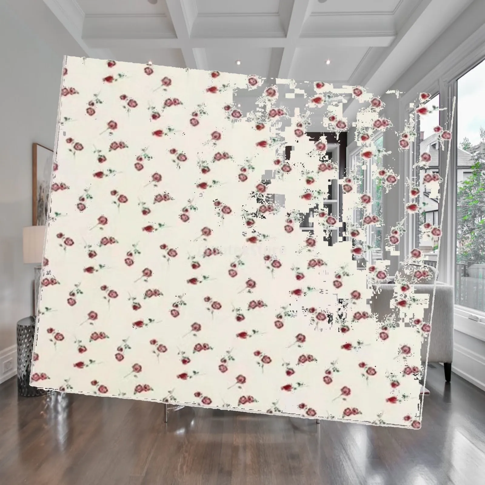 

Flower Wrapping Paper Sheet Simple Rose Print Wrapping Paper for Gift Box Packaging Birthday Engagement Wedding Florist Bouquet