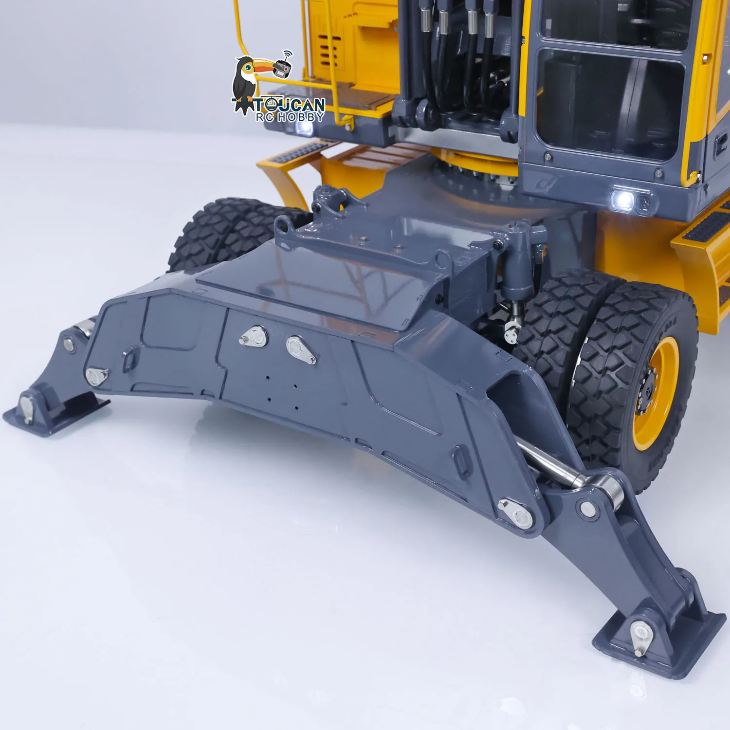 LESU Aoue ET30H 1/14 RC excavadora hidráulica Control remoto Metal con ruedas excavadora sistema de luz ESC RC camión para adultos juguetes RC