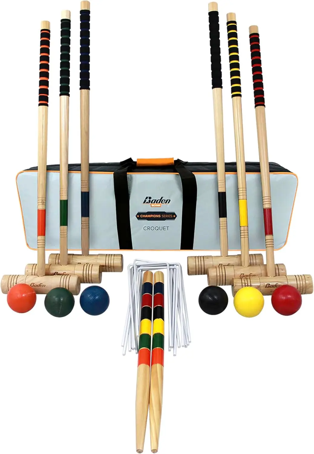 

6-Player Croquet Set with Soft Grip Handles and Easy Setup