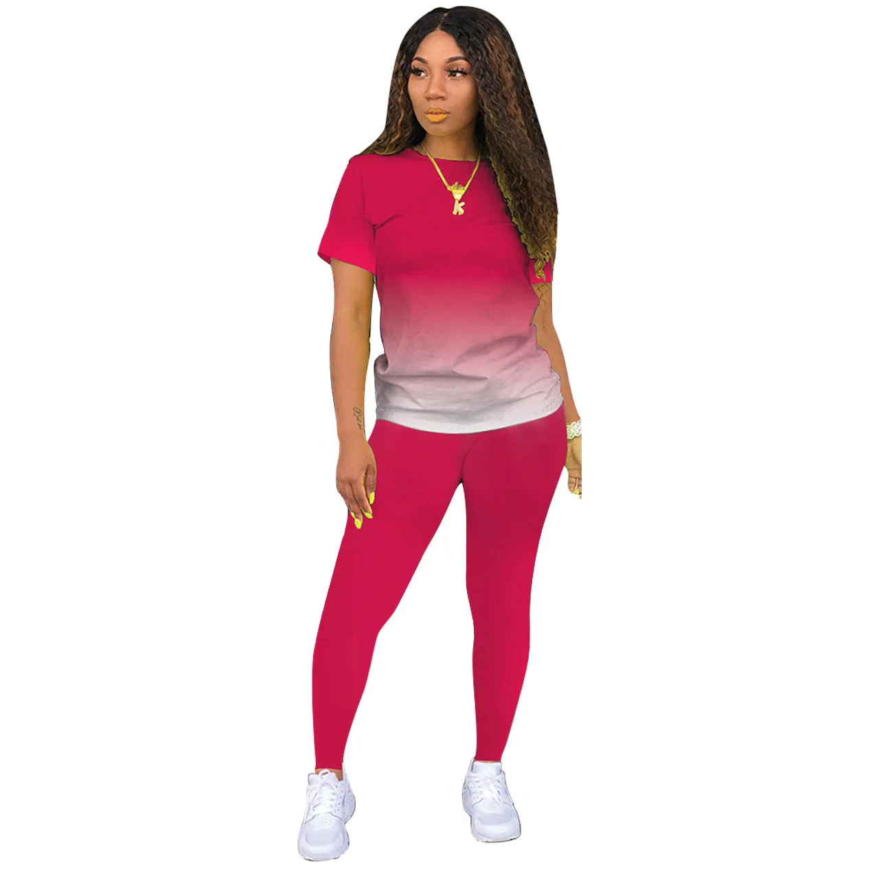 Nuovo Set di due pezzi tute da donna Set di pantaloni con cappuccio stampati di marca felpa Set tuta sportiva per abbigliamento donna