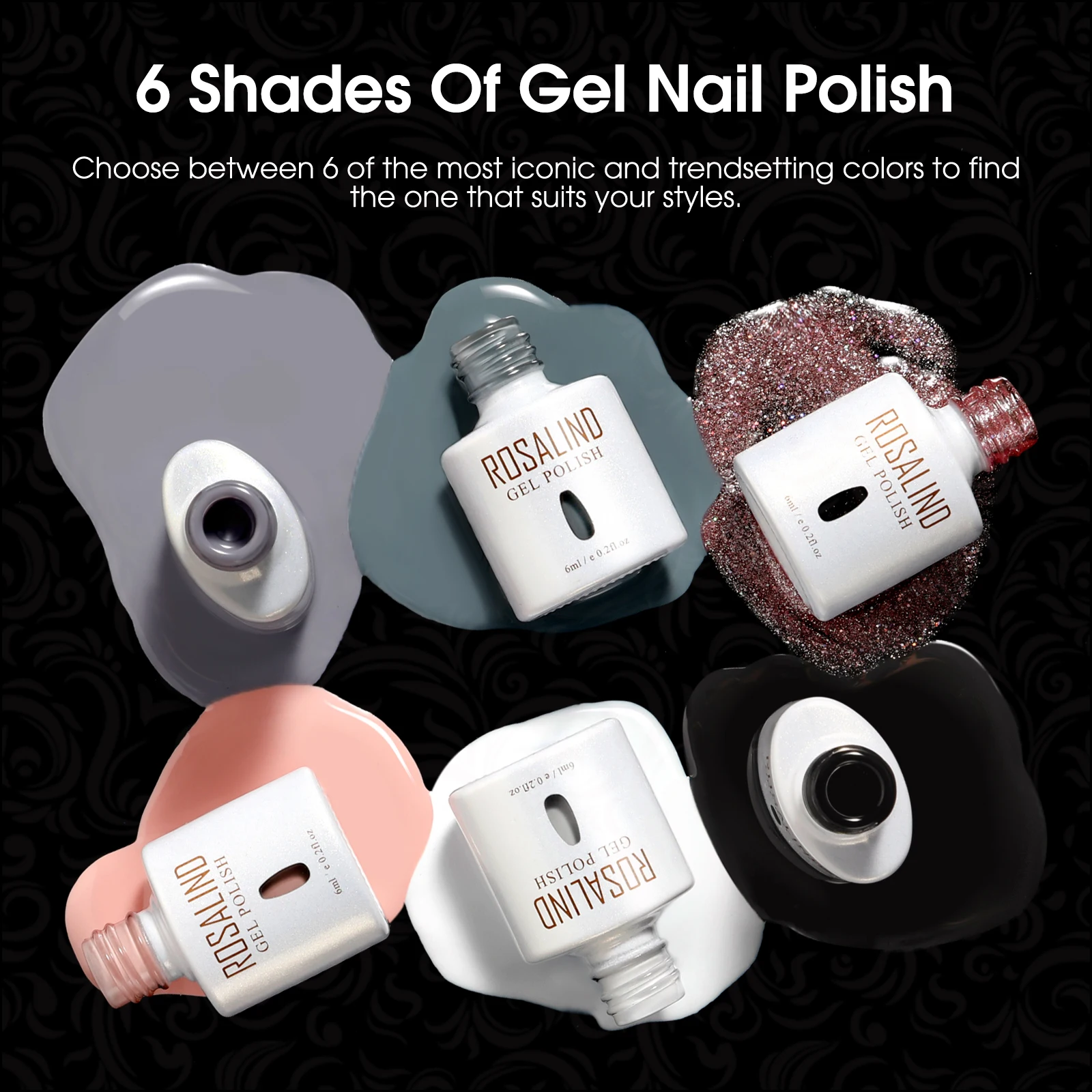 

ROSALIND Red Series Гель-лак для ногтей Nail Art Design Soak Off Полуперманентная основа Верхнее покрытие Гель Varnishe Набор гель-лаков для маникюра