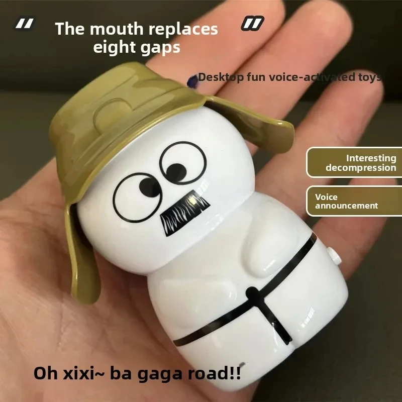 

Забавная маленькая голосовая игрушка BaGua с управлением звуком, украшение для офисного рабочего стола, многоконтрактный голосовой дисплей, пластиковый брелок