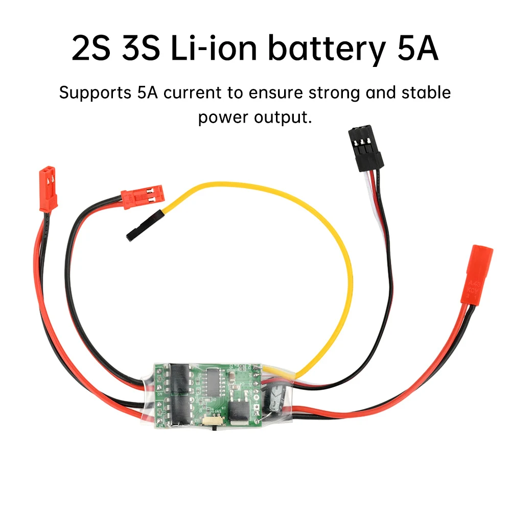 Bidirectional ESC Brush Motor Speed Controller Module RC Boat Tank 2S 3S Li-ion Battery 5A with Lose Control Protection