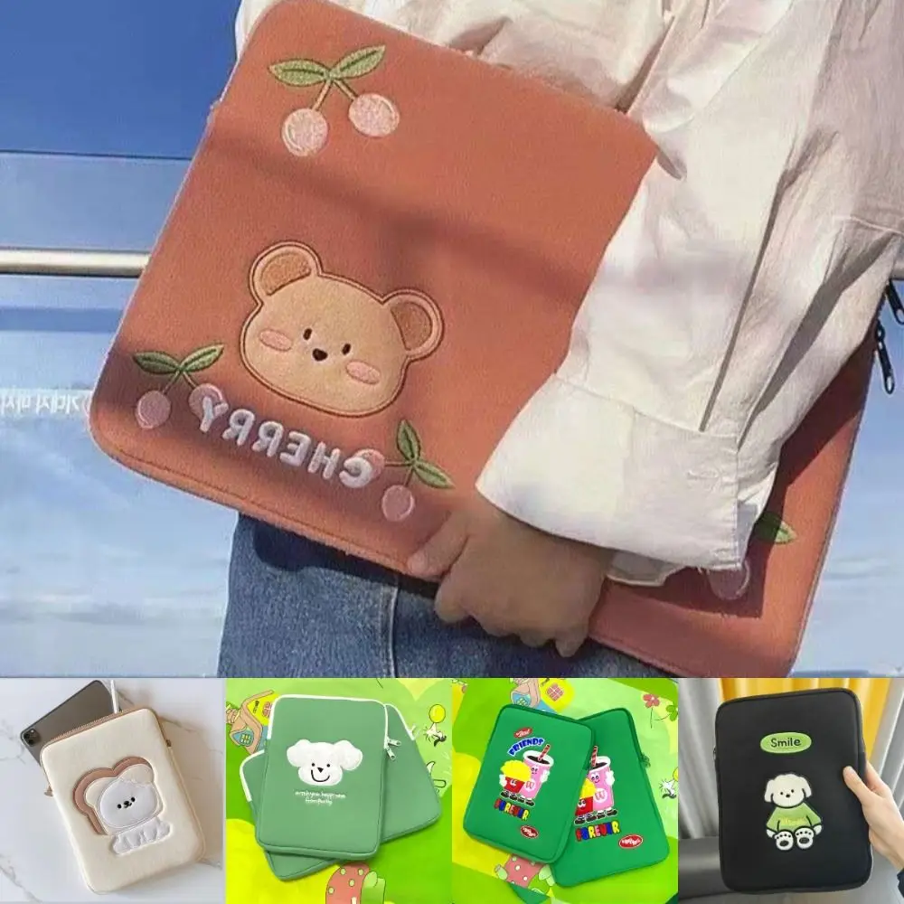 

11 Inch Tablet Sleeve Bag Soft Plush Cartoon Tablet Case Cover Protective Inner Bag Tablet Pouch for iPad Air/Samsung/Xiaomi