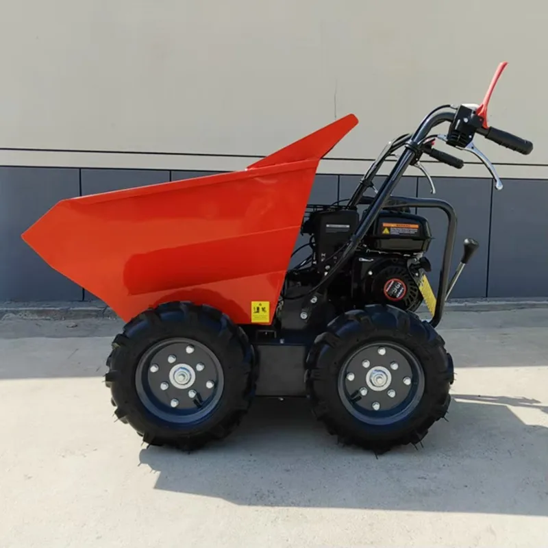 CE Approved 4X4 Gas Powered Mini Loader 300KG Loading Capacity Garden Minidumper Garden Wheelbarrow Mini Dumper