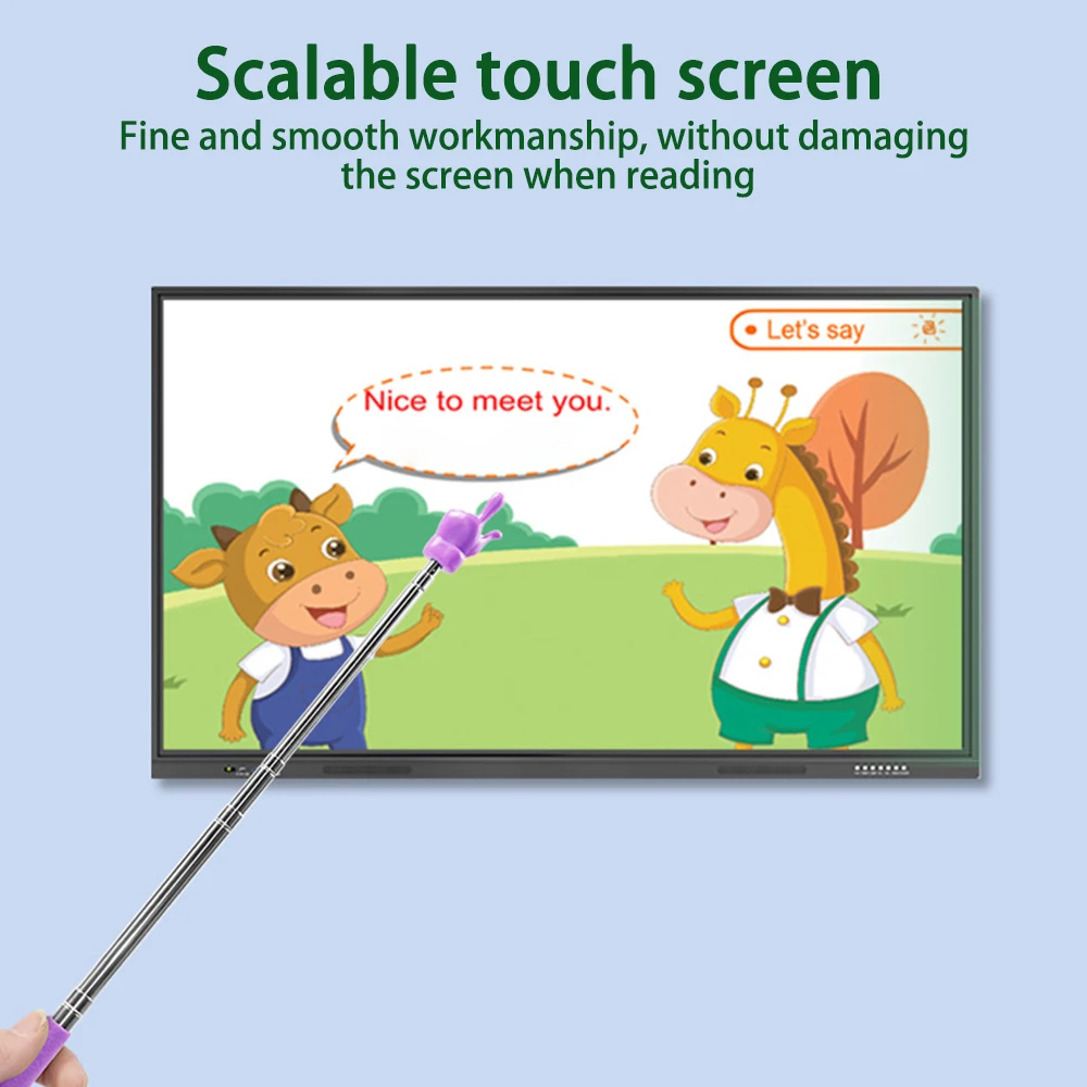 1PC Creative Color Cartoon Finger Stretchable Pointer Kindergarten School Kid Blackboard Baton Teacher Accessories for Classroom