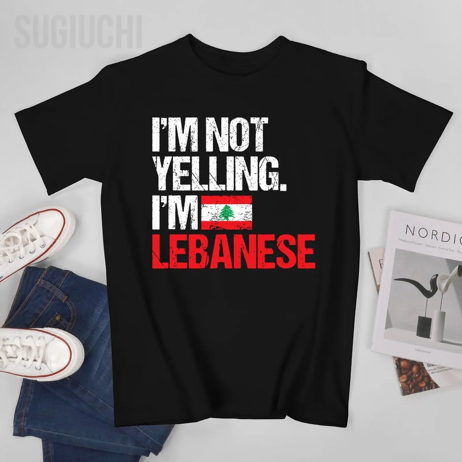 

Мужская футболка унисекс «Я не кричу, я ливанский леван», футболки, футболки для женщин и мальчиков, футболка из 100% хлопка