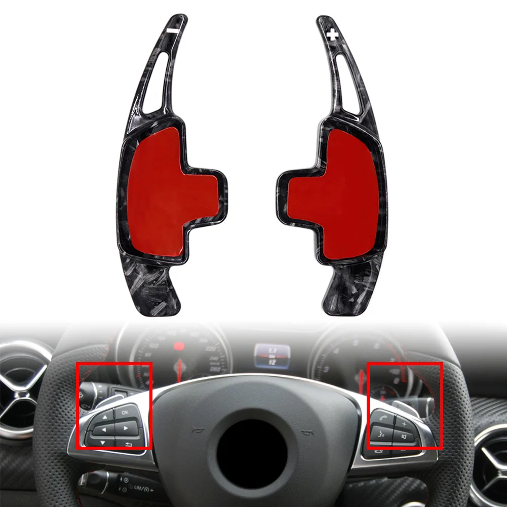 1 Pair Car Steering Wheel Shift Paddle Shifter Extension For Mercedes-Benz A/B/C/E/S/G/V-Class