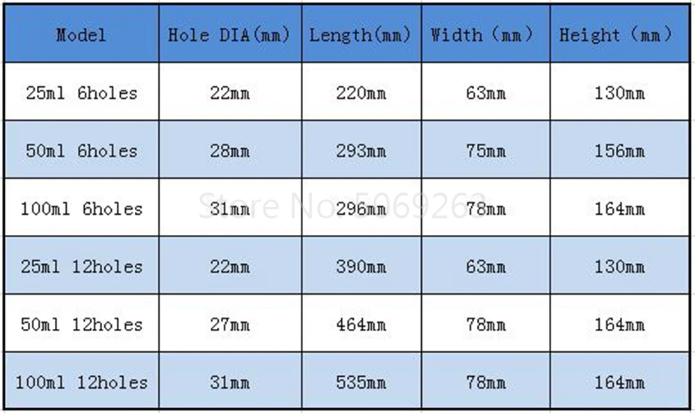 1pcs Lab Wooden test tube 10ml 25ml 50ml 100ml rack colorimetric tube rack with 6 and 12 holes