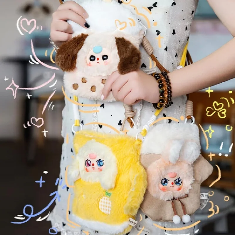 

Genuine Baby Three Mobile Phone Bag Plush Blind Box trendy doll cute phone decoration bag pendant children's girl gift