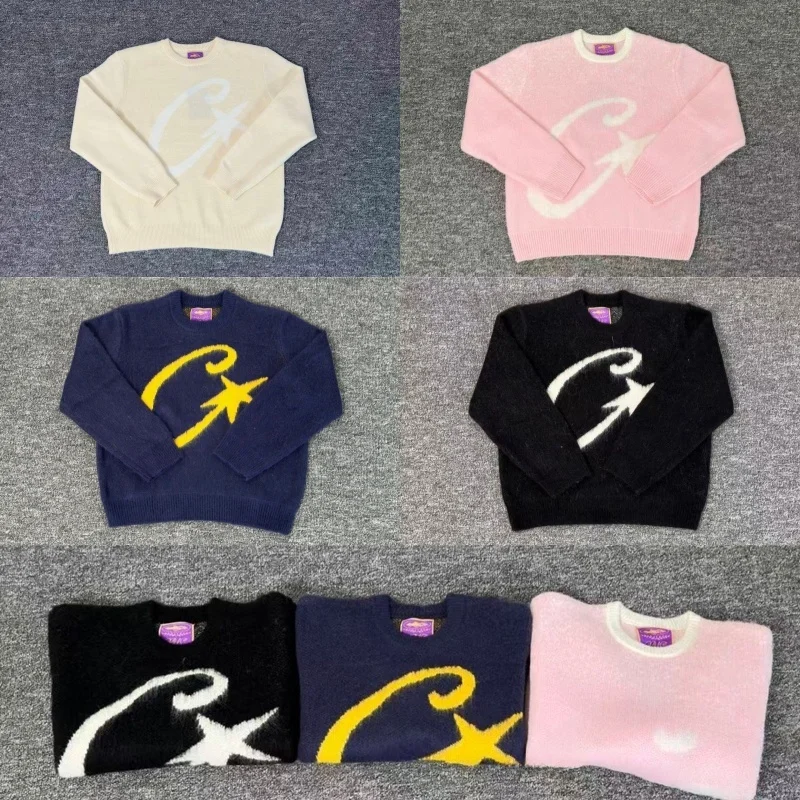 سترة طويلة Sve UKDRIPDRILL الهيب هوب عادية Faion الدافئة العصرية محبوك الصوف مزيج لينة فضفاضة تناسب الجولة Ne ort Sle #1