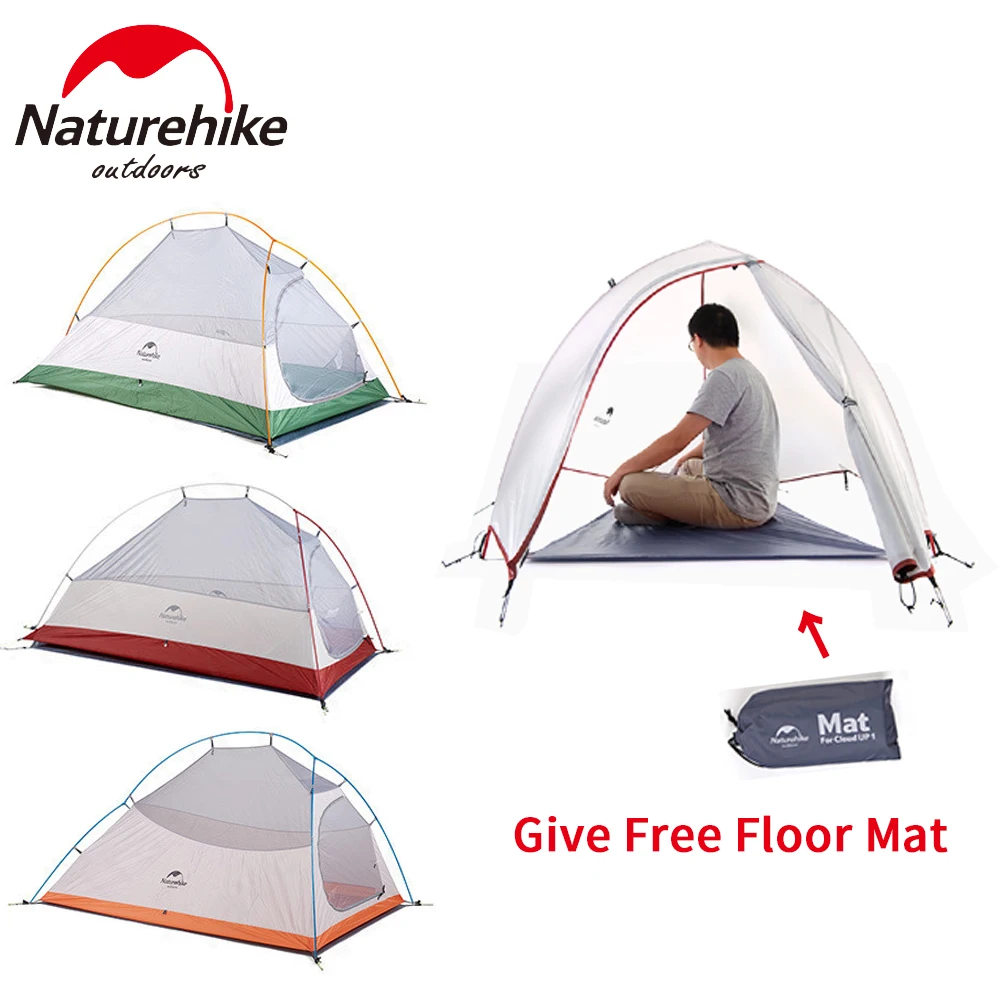 Naturehike Cloud Up 1 Tent Ultralight Camping Dome Single Tent for 1 Person Trekking Hiking Backpacking Travel Lightweight 1.2kg