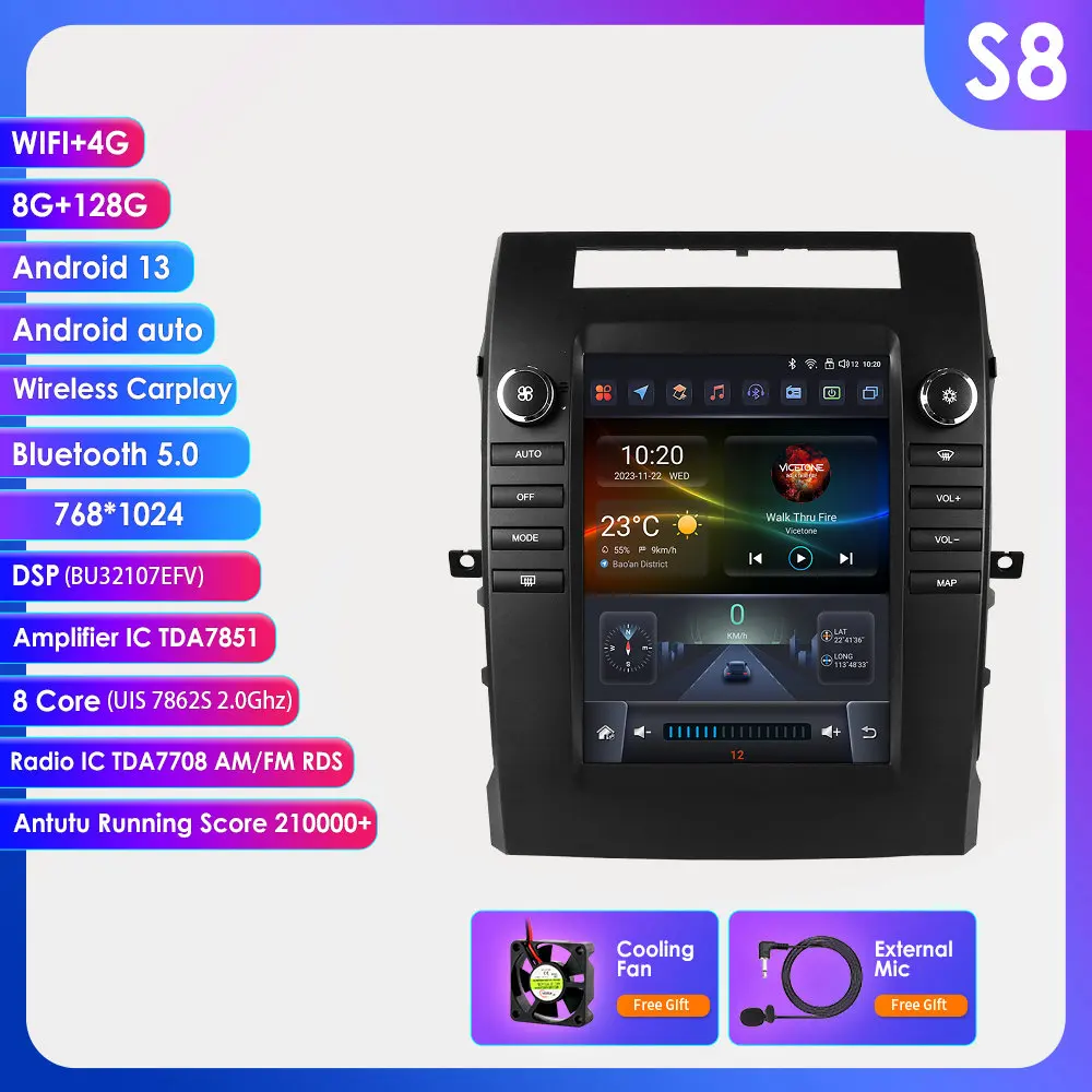 Hizpo Voor Tesla Stijl Autoradio Voor Toyota Verso Corolla 2004-2009 2006 Carplay 4G GPS Autoradio multimedia 2din Android Auto BT