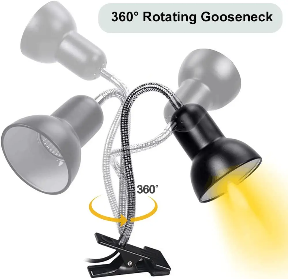 Turtle Reptile Heat Lamp with Timer 25/50W UVA UVB Light Bulb for Lizard Snake Amphibians Small Animals