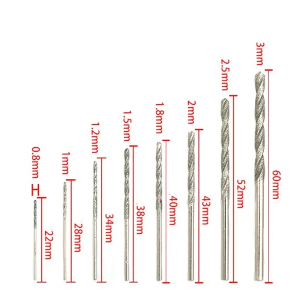 

10 шт. набор сверл с алмазным покрытием игла HSS полировка электроинструменты для сверления стекла электроинструменты аксессуары