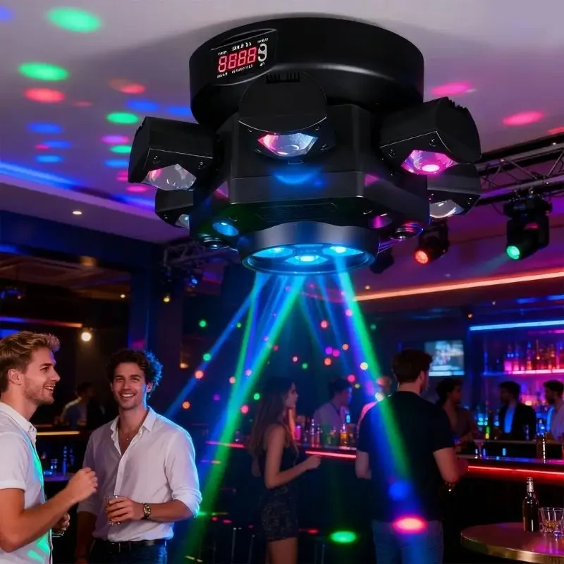 

Tall Power 150W DJ Stage Light 10W RGBW LED Joists 6 Directional Projection Light Coordinate For Incidents Commercial Use D2RD