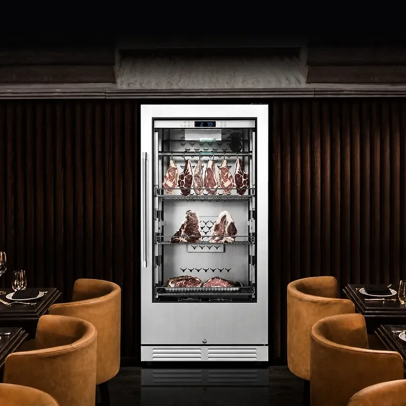 Smart Constant Temperature Dry Aged Steak Cabinet Stainless Steel Refrigerator Beef Acid Removal Fresh Keeping Fridge
