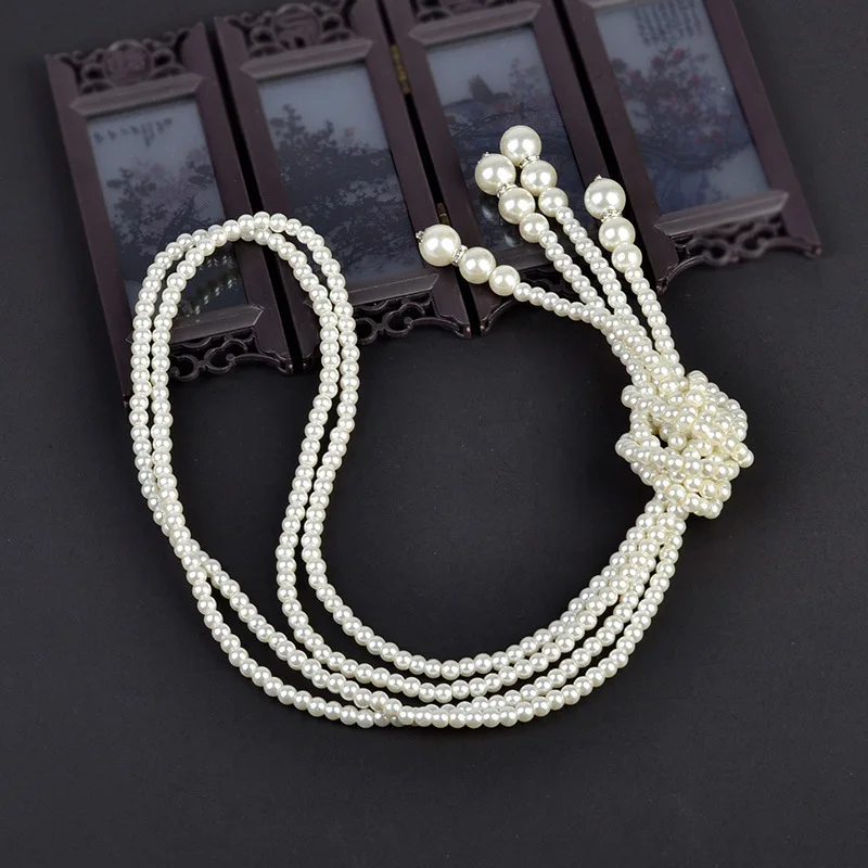 1920s perle collana moda Faux Pearls Gatsby accessori Vintage bigiotteria crema collares para mujer per le donne