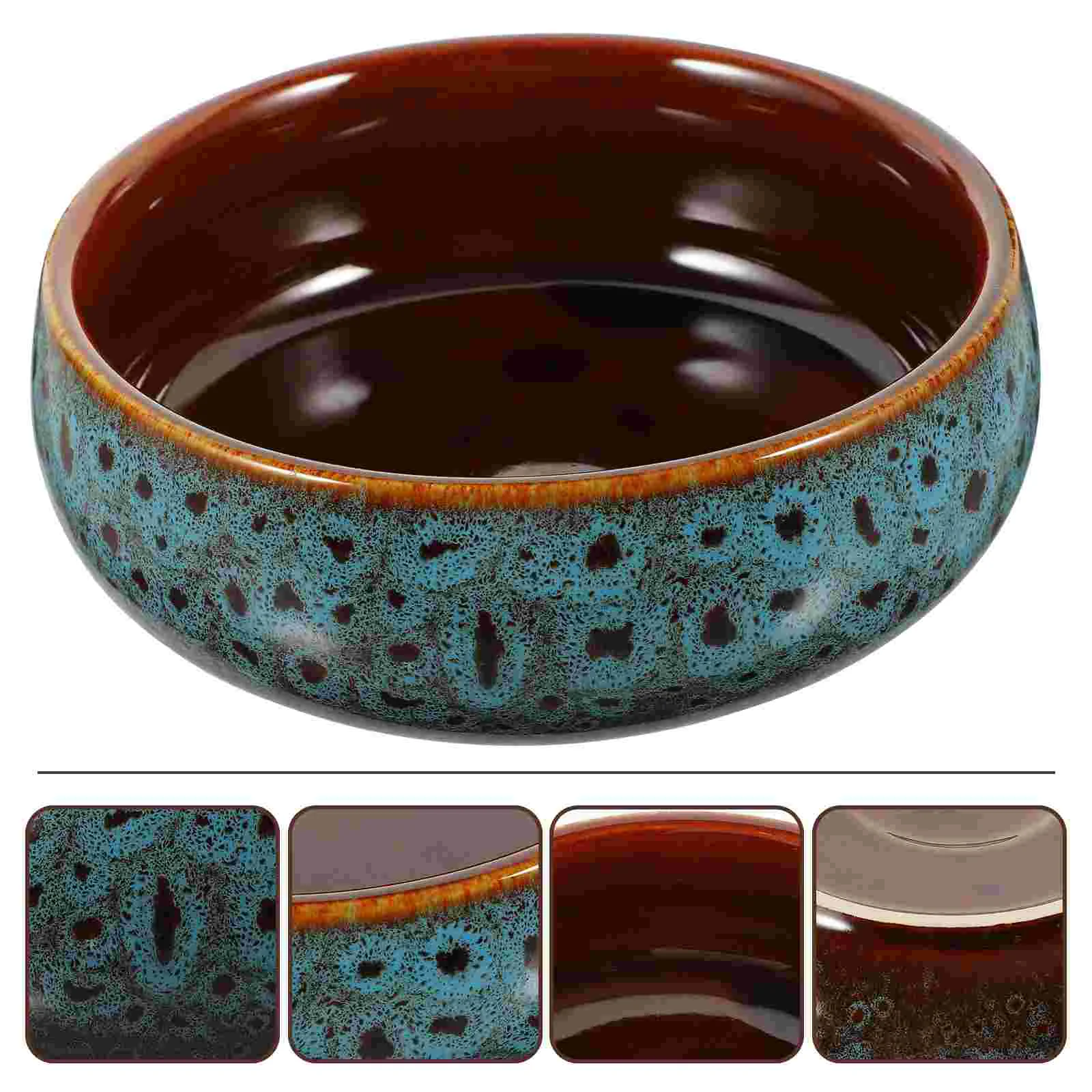 

Decorate Ceramic Kiln Flowerpot Decoration Stand Ceramics Glazed Shallow Planter Narcissus