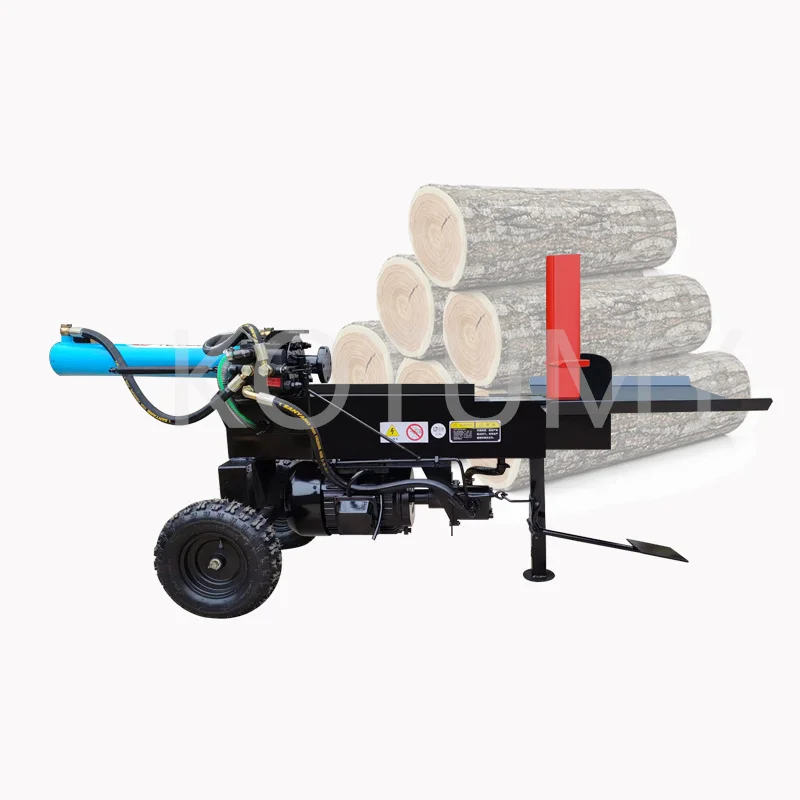 Large-scale wood splitter hydraulic electric mountain ax felling wood chopping wood machine 20 tons wood splitting artifact