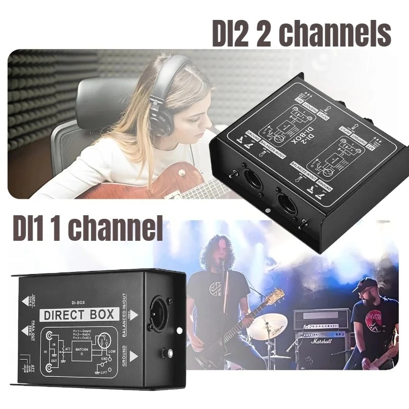 Audio 2 channels DI Box Alctron Passive DIRECT BOX mini Injection Audio Converter 1 channel DJ Equipment For Live Show outdoor