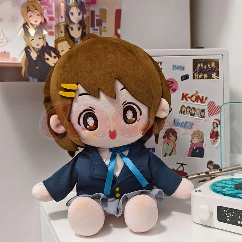 

Cute Girl Hirasawa Yui Cosplay Sitting Posture Plush Doll Soft Body Figure Plushie Pillow Outfit 30cm Anime Christmas Gift