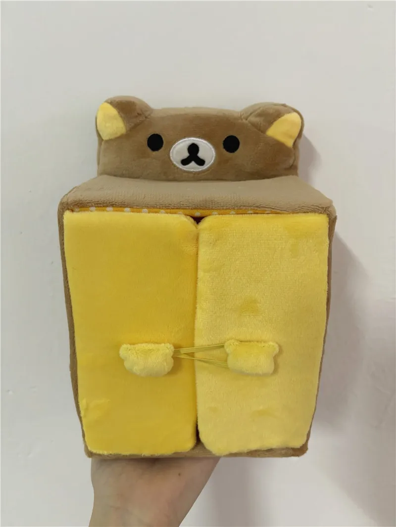 New Kawaii Rilakkuma Bear Children Plush Desktop Storage Cabinets Kids Girls Stuffed Make up Bags Cosmetic Case For Women