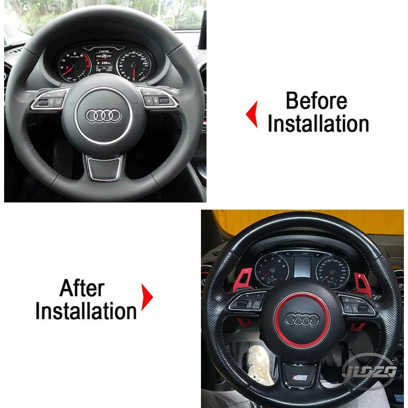 Für Audi A1 8X/A6 C7/Q3 8U/A7 2011-2018, A3 8V/A4 B8.5/A5/Q5 2012-2015 Auto-Lenkrad Schaltwippen DSG Erweiterungs-Aufkleber – Detail 2