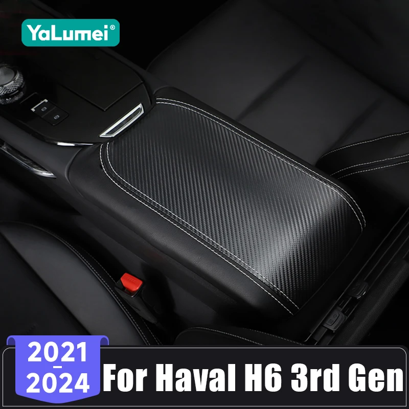 

For Haval H6 3rd Gen GT DHT-PHEV 2021 2022 2023 2024 Car Center Armrests Storage Box Anti-fouling Mats Cover Waterproof Pad