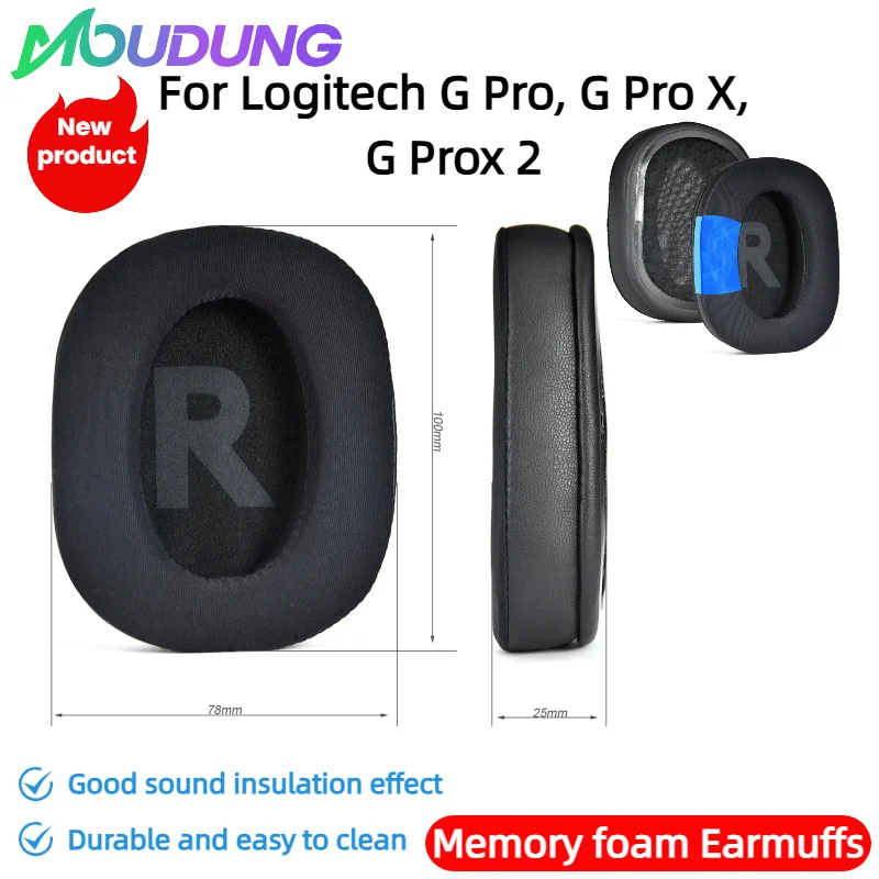 

MOUDUNG Ice Gel Earpads Cushions Replacement For Logitech G Pro, G Pro X,G Prox 2 Headphones, Ear Pads with Noise Isolation Foam