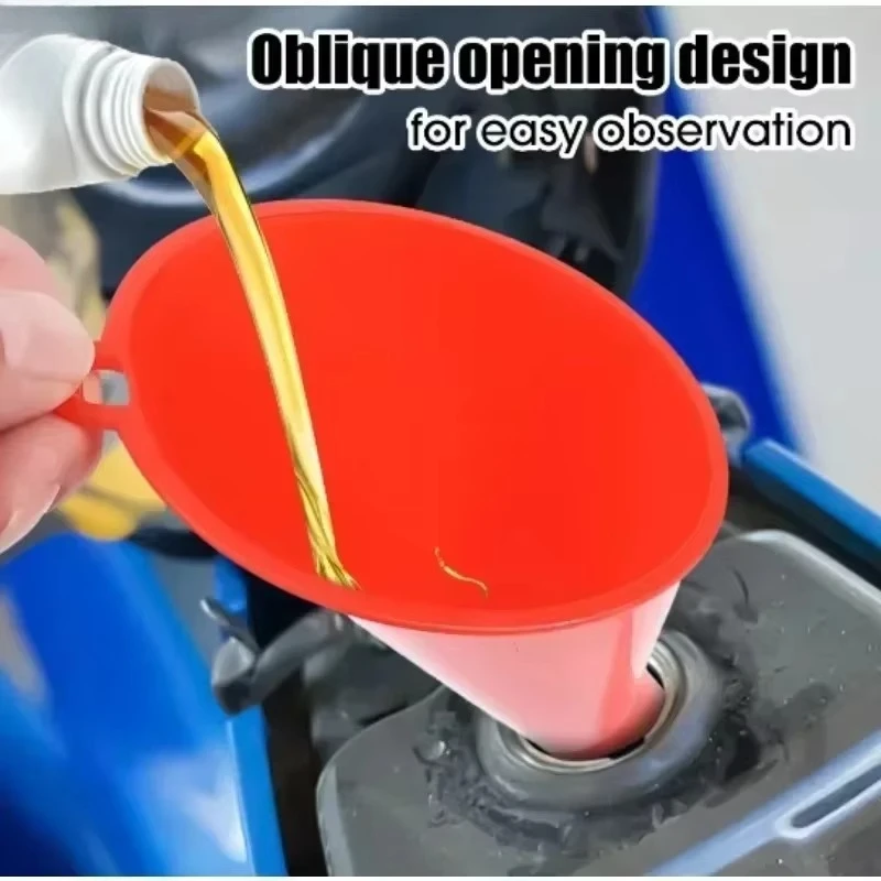 

Splashproof Engine Oil Funnel Long Spout Design Plastic Fuel Funnel Car Motorcycle Diesel Liquid Transfer Refuel Tool