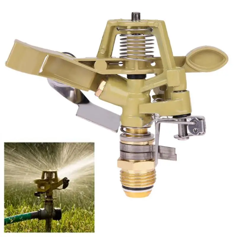 

1/2 Inch Copper Rotate Water Sprinkler Spray Nozzle Connector Rocker Arm Garden Irrigation Watering System Garden Tools