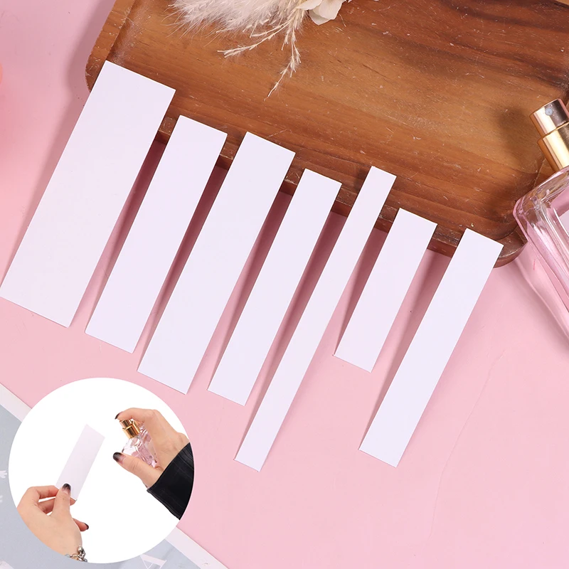 50pcs Tester Strips Fragrance Disposable White Women Smell Paper Paper Strips Test Paper Aromatherapy Perfume Multiple Szes