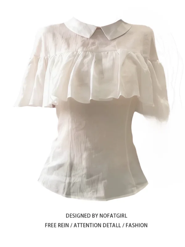 

Женская рубашка больших размеров с коротким рукавом, милым цветочным принтом, удобная, дышащая, в корейском стиле, для делового повседневного образа, на лето