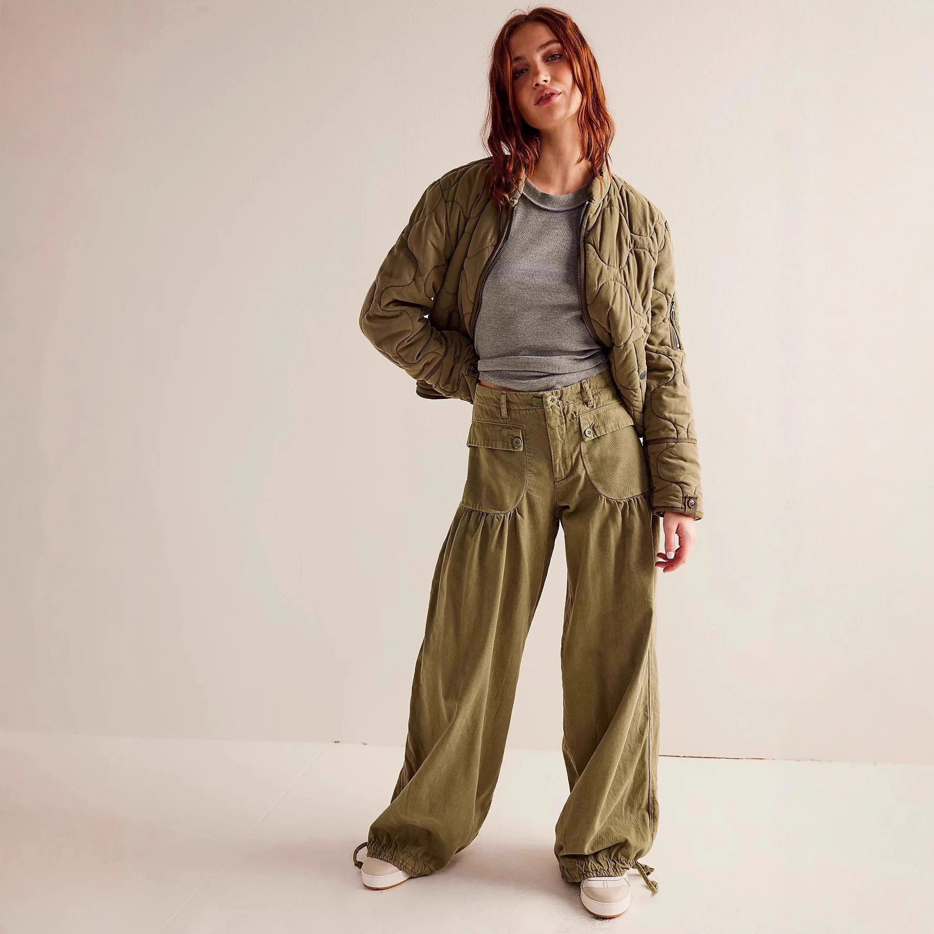 Women Straight Pants Jeans Washed Vintage Mid Waist Denims Lace Up Female Floor Length Trousers Distressed Streetwear 2026