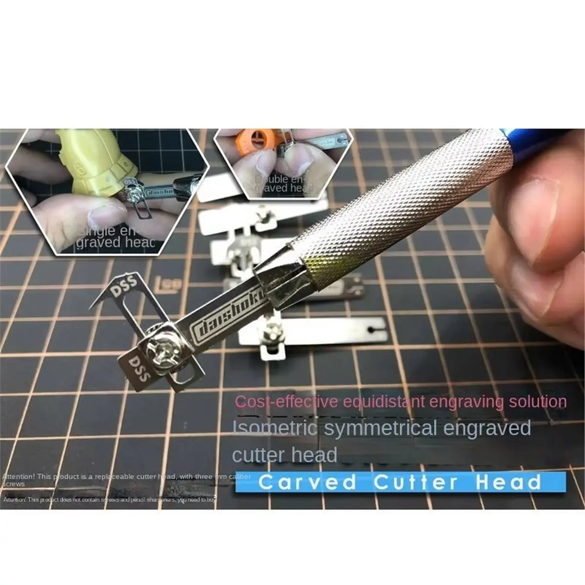 New Tool Scribing Cutter Head, Groove Carving Cutter for Model DIY Hobby Detail Upgrade Accessory