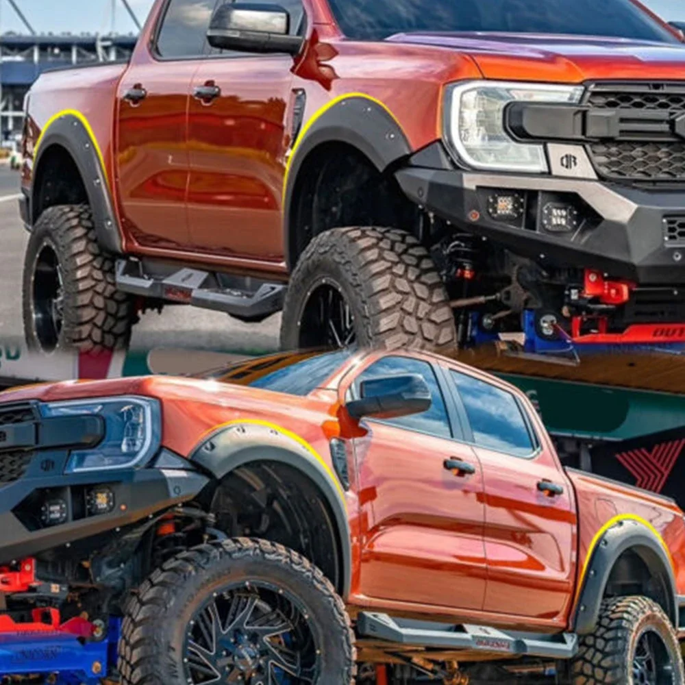 

4 шт., накладки на передние крылья для Ford Ranger 2022 2023 + WILDTRAK SPORT XLT XLS XL