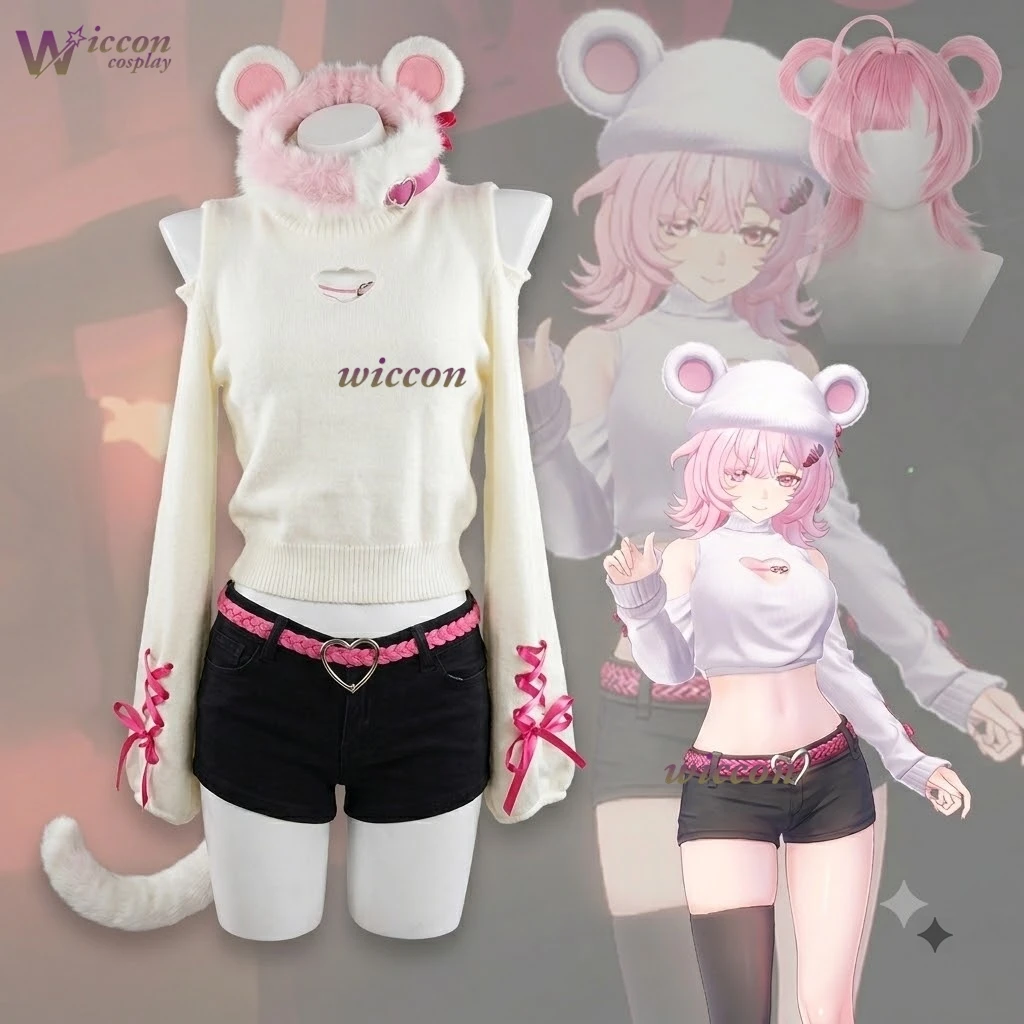 

Cos C COS Neverness To Everness Xiaozhi Home Wear Pajamas Cosplay Costume Two Dimensional Game Character Outfit Lolita Jirai Kei