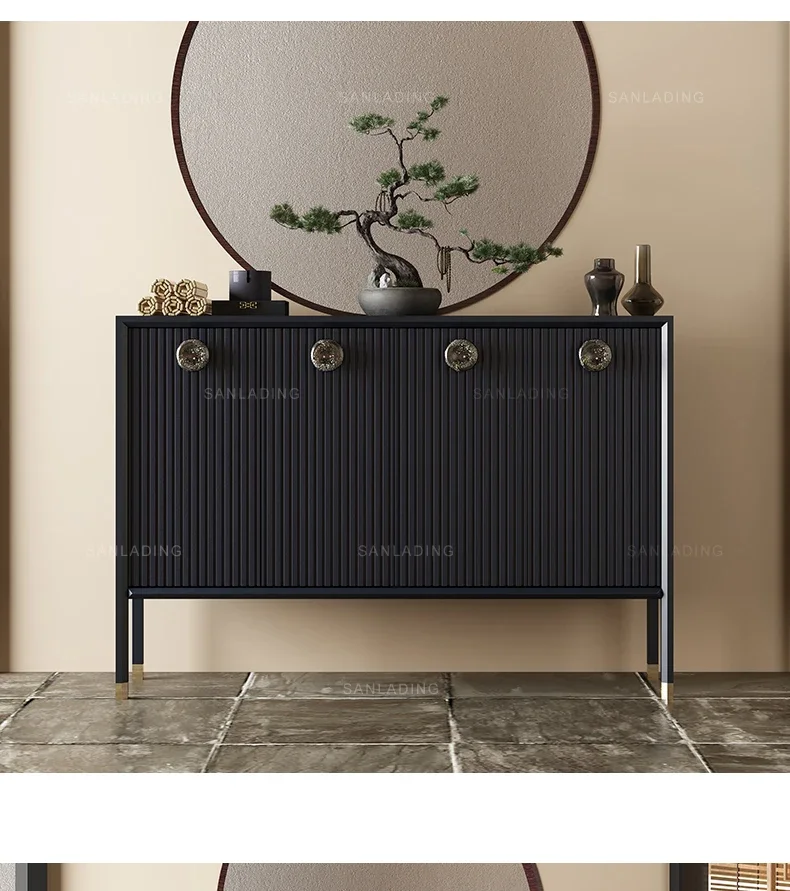 

home furniture all items Chinese Style Shoe Cabinet Modern Zen Hallway Decoration Entrance Cabinet Light Luxury Living Room Stor