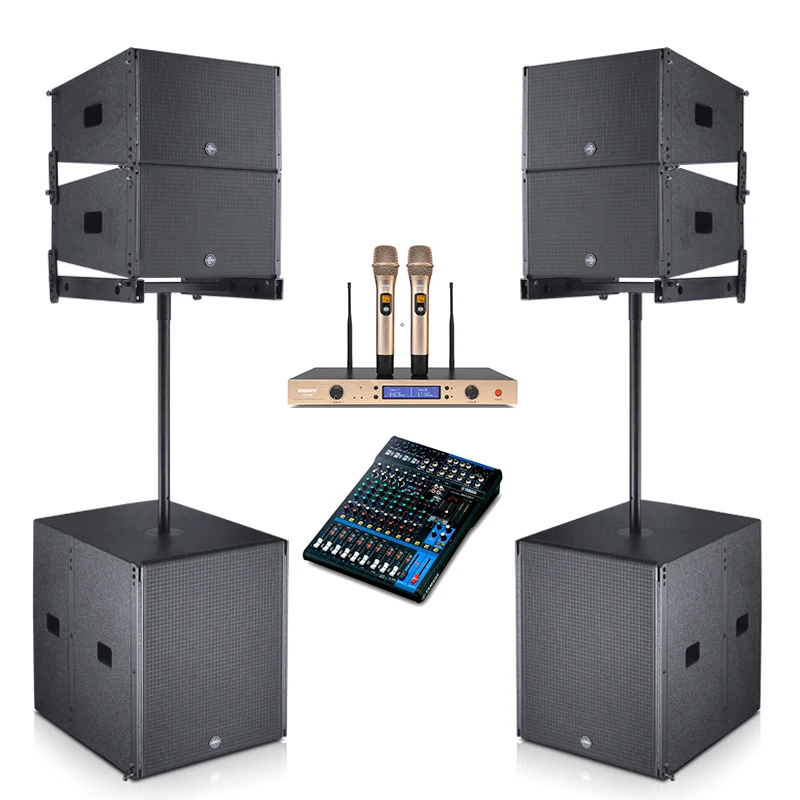 Picture 3: Active Audio Line Array Speakers Sound System with Powered Subwoofer Build in Amplifier Module for Outdoor Live Music Party