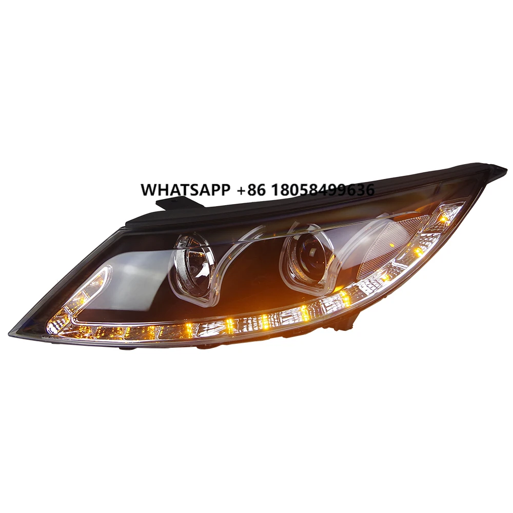 

Модель автомобиля AKD для Sportage R 2011-2014, светодиодная фара DRL, противотуманная фара, указатель поворота, ближний и дальний свет, линза проектора «ангельский глаз»